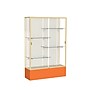 Ghent Spirit 48"W x 72"H x 16"D Floor Case, Plaque Back, Champagne Finish, Orange Base~#|#~m002839598_sc7