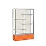 Ghent Spirit 48"W x 72"H x 16"D Floor Case, Plaque Back, Satin Finish, Orange Base~#|#~m002839599_sc7