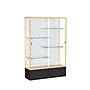 Ghent Spirit 48"W x 72"H x 16"D Floor Case, White Back, Champagne Finish, Black Base~#|#~m002839610_sc7