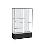 Ghent Spirit 48"W x 72"H x 16"D Floor Case, White Back, Satin Finish, Black Base~#|#~m002839611_sc7