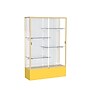 Ghent Spirit 48"W x 72"H x 16"D Floor Case, White Back, Champagne Finish, Golden Rod Base~#|#~m002839616_sc7