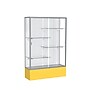 Ghent Spirit 48"W x 72"H x 16"D Floor Case, White Back, Satin Finish, Golden Rod Base~#|#~m002839617_sc7