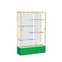 Ghent Spirit 48"W x 72"H x 16"D Floor Case, White Back, Champagne Finish, Kelly Green Base~#|#~m002839619_sc7