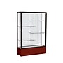 Ghent Spirit 48"W x 72"H x 16"D Floor Case, White Back, Dk. Bronze Finish, Maroon Base~#|#~m002839621_sc7