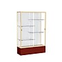 Ghent Spirit 48"W x 72"H x 16"D Floor Case, White Back, Champagne Finish, Maroon Base~#|#~m002839622_sc7