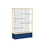 Ghent Spirit 48"W x 72"H x 16"D Floor Case, White Back, Champagne Finish, Navy Base~#|#~m002839626_sc7