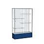 Ghent Spirit 48"W x 72"H x 16"D Floor Case, White Back, Satin Finish, Navy Base~#|#~m002839627_sc7
