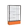 Ghent Spirit 48"W x 72"H x 16"D Floor Case, White Back, Dk. Bronze Finish, Orange Base~#|#~m002839628_sc7