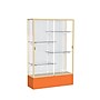 Ghent Spirit 48"W x 72"H x 16"D Floor Case, White Back, Champagne Finish, Orange Base~#|#~m002839629_sc7