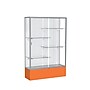 Ghent Spirit 48"W x 72"H x 16"D Floor Case, White Back, Satin Finish, Orange Base~#|#~m002839630_sc7