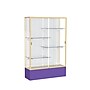Ghent Spirit 48"W x 72"H x 16"D Floor Case, White Back, Champagne Finish, Purple Base~#|#~m002839632_sc7