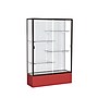 Ghent Spirit 48"W x 72"H x 16"D Floor Case, White Back, Dk. Bronze Finish, Red Base~#|#~m002839634_sc7