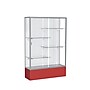 Ghent Spirit 48"W x 72"H x 16"D Floor Case, White Back, Satin Finish, Red Base~#|#~m002839635_sc7