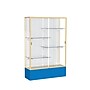 Ghent Spirit 48"W x 72"H x 16"D Floor Case, White Back, Champagne Finish, Royal Blue Base~#|#~m002839637_sc7