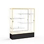 Ghent Spirit 60"W x 72"H x 16"D Floor Case, Mirror Back, Champagne Finish, Black Base~#|#~m002839640_sc7