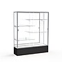 Ghent Spirit 60"W x 72"H x 16"D Floor Case, Mirror Back, Satin Finish, Black Base~#|#~m002839641_sc7
