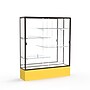 Ghent Spirit 60"W x 72"H x 16"D Floor Case, Mirror Back, Dk. Bronze Finish, Golden Rod Base~#|#~m002839645_sc7