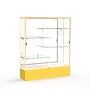 Ghent Spirit 60"W x 72"H x 16"D Floor Case, Mirror Back, Champagne Finish, Golden Rod Base~#|#~m002839646_sc7