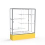 Ghent Spirit 60"W x 72"H x 16"D Floor Case, Mirror Back, Satin Finish, Golden Rod Base~#|#~m002839648_sc7