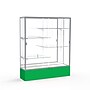 Ghent Spirit 60"W x 72"H x 16"D Floor Case, Mirror Back, Satin Finish, Kelly Green Base~#|#~m002839651_sc7