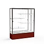 Ghent Spirit 60"W x 72"H x 16"D Floor Case, Mirror Back, Dk. Bronze Finish, Maroon Base~#|#~m002839652_sc7