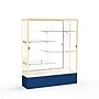 Ghent Spirit 60"W x 72"H x 16"D Floor Case, Mirror Back, Champagne Finish, Navy Base~#|#~m002839656_sc7