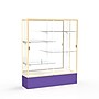 Ghent Spirit 60"W x 72"H x 16"D Floor Case, Mirror Back, Champagne Finish, Purple Base~#|#~m002839662_sc7