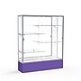 Ghent Spirit 60"W x 72"H x 16"D Floor Case, Mirror Back, Satin Finish, Purple Base~#|#~m002839663_sc7