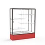 Ghent Spirit 60"W x 72"H x 16"D Floor Case, Mirror Back, Dk. Bronze Finish, Red Base~#|#~m002839664_sc7