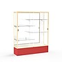 Ghent Spirit 60"W x 72"H x 16"D Floor Case, Mirror Back, Champagne Finish, Red Base~#|#~m002839665_sc7