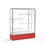 Ghent Spirit 60"W x 72"H x 16"D Floor Case, Mirror Back, Satin Finish, Red Base~#|#~m002839666_sc7