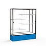 Ghent Spirit 60"W x 72"H x 16"D Floor Case, Mirror Back, Dk. Bronze Finish, Royal Blue Base~#|#~m002839667_sc7