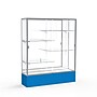 Ghent Spirit 60"W x 72"H x 16"D Floor Case, Mirror Back, Satin Finish, Royal Blue Base~#|#~m002839669_sc7