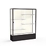 Ghent Spirit 60"W x 72"H x 16"D Floor Case, Plaque Back, Dk. Bronze Finish, Black Base~#|#~m002839670_sc7