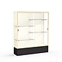 Ghent Spirit 60"W x 72"H x 16"D Floor Case, Plaque Back, Champagne Finish, Black Base~#|#~m002839671_sc7