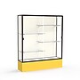 Ghent Spirit 60"W x 72"H x 16"D Floor Case, Plaque Back, Dk. Bronze Finish, Golden Rod Base~#|#~m002839675_sc7
