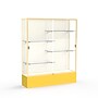 Ghent Spirit 60"W x 72"H x 16"D Floor Case, Plaque Back, Champagne Finish, Golden Rod Base~#|#~m002839676_sc7