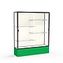 Ghent Spirit 60"W x 72"H x 16"D Floor Case, Plaque Back, Dk. Bronze Finish, Kelly Green Base~#|#~m002839678_sc7