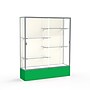 Ghent Spirit 60"W x 72"H x 16"D Floor Case, Plaque Back, Satin Finish, Kelly Green Base~#|#~m002839680_sc7