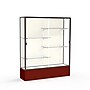 Ghent Spirit 60"W x 72"H x 16"D Floor Case, Plaque Back, Dk. Bronze Finish, Maroon Base~#|#~m002839681_sc7