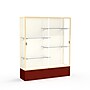 Ghent Spirit 60"W x 72"H x 16"D Floor Case, Plaque Back, Champagne Finish, Maroon Base~#|#~m002839682_sc7