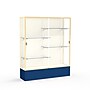 Ghent Spirit 60"W x 72"H x 16"D Floor Case, Plaque Back, Champagne Finish, Navy Base~#|#~m002839685_sc7