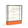 Ghent Spirit 60"W x 72"H x 16"D Floor Case, Plaque Back, Dk. Bronze Finish, Orange Base~#|#~m002839686_sc7