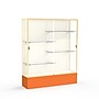 Ghent Spirit 60"W x 72"H x 16"D Floor Case, Plaque Back, Champagne Finish, Orange Base~#|#~m002839687_sc7