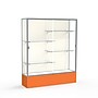 Ghent Spirit 60"W x 72"H x 16"D Floor Case, Plaque Back, Satin Finish, Orange Base~#|#~m002839688_sc7