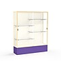 Ghent Spirit 60"W x 72"H x 16"D Floor Case, Plaque Back, Champagne Finish, Purple Base~#|#~m002839690_sc7