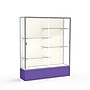 Ghent Spirit 60"W x 72"H x 16"D Floor Case, Plaque Back, Satin Finish, Purple Base~#|#~m002839691_sc7