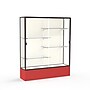 Ghent Spirit 60"W x 72"H x 16"D Floor Case, Plaque Back, Dk. Bronze Finish, Red Base~#|#~m002839692_sc7