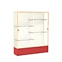Ghent Spirit 60"W x 72"H x 16"D Floor Case, Plaque Back, Champagne Finish, Red Base~#|#~m002839693_sc7