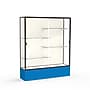 Ghent Spirit 60"W x 72"H x 16"D Floor Case, Plaque Back, Dk. Bronze Finish, Royal Blue Base~#|#~m002839694_sc7